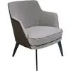 Image de Fauteuil tissu pied poule brun et noir