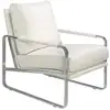 Image de Fauteuil simili cuir et pieds acier