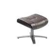Image de Pouf pivotant rembourré en cuir brun