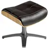 Image de Pouf pivotant rembourré en cuir brun