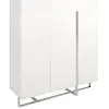 Image de Buffet en bois blanc et acier chromé