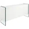 Image de Buffet bois blanc et verre trempé