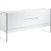 Image de Buffet en bois blanc et verre trempé