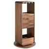 Image de Meuble bar pivotant effet bois noyer