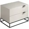 Image de Table de chevet en effet bois gris perle