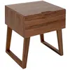 Image de Table de chevet effet bois noyer