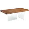 Image de Table à manger en effet bois noyer et verre