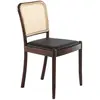Image de Chaise en simili cuir et rotin