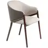 Image de Chaise en tissu beige et simili cuir