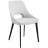 Image de Chaise en tissu gris et acier noir