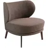 Image de Fauteuil rembourré en tissu brun