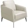 Image de Fauteuil pivotant cuir gris acier noir