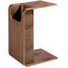 Image de Table d'appoint rectangulaire en bois plaqué chêne teinté