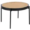 Image de Table basse ronde en rotin et acier