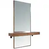 Image de Miroir mural rectangulaire noyer