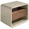 Image de Table de chevet effet bois noyer et mdf gris