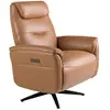 Image de Fauteuil pivotant en cuir marron