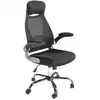 Image de Chaise de bureau pivotante en tissu noir