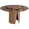 Image de Table à manger ronde noyer