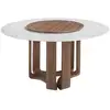 Image de Table à manger ronde marbre porcelaine