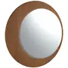 Image de Miroir mural rond noyer
