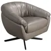 Image de Fauteuil pivotant en cuir gris