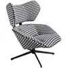 Image de Fauteuil pivotant en tissu noir et blanc