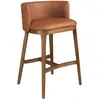 Image de Tabouret en simili cuir marron
