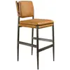 Image de Tabouret en cuir marron