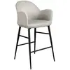 Image de Tabouret en tissu gris clair