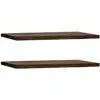 Image de Ensemble 2 étagères flottantes en bois de sapin marron 120x3,2cm