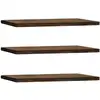 Image de Ensemble 3 étagères flottantes en bois de sapin marron 80x3,2cm