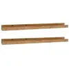 Image de Pack 2 étagères flottantes en bois de pin vieilli 100x7cm