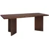 Image de Table de salle à manger en bois de sapin marron 160x75cm