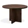 Image de Table à manger ronde en bois de sapin marron de ø110x75cm