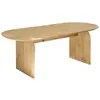 Image de Table à manger ovale en bois de sapin marron 160x75,2cm