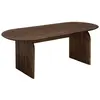 Image de Table à manger ovale en bois de sapin marron 160x75,2cm