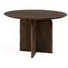 Image de Table à manger ronde en bois de sapin marron 110x75,2cm