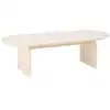 Image de Table basse ovale en bois de sapin naturel 120x35cm