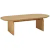 Image de Table basse ovale en bois de sapin marron 100x35cm