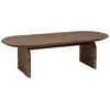 Image de Table basse ovale en bois de sapin marron 100x35cm