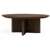 Image de Table basse ronde en bois de sapin marron Ø80x30,2cm