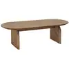 Image de Table basse ovale en bois de sapin vieilli 100x35cm