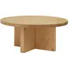 Image de Table basse ronde en bois de sapin marron Ø60x33,2cm