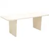 Image de Table à manger en microciment blanc cassé 200x75cm