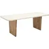 Image de Table de salle à manger en microciment blanc cassé et vieilli 180x75cm