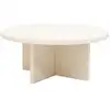 Image de Table basse ronde en microciment blanc cassé de Ø60x33cm