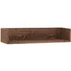Image de Étagère en bois massif ton marron de 120x16cm