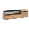 Image de Meuble tv effet bois chêne 150x35x45cm