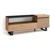 Image de Meuble tv effet bois chêne 150x35x57cm avec pieds